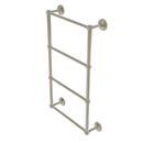 Allied Brass Monte Carlo Collection 4 Tier 24 Inch Ladder Towel Bar with Groovy Detail MC-28G-24-PNI