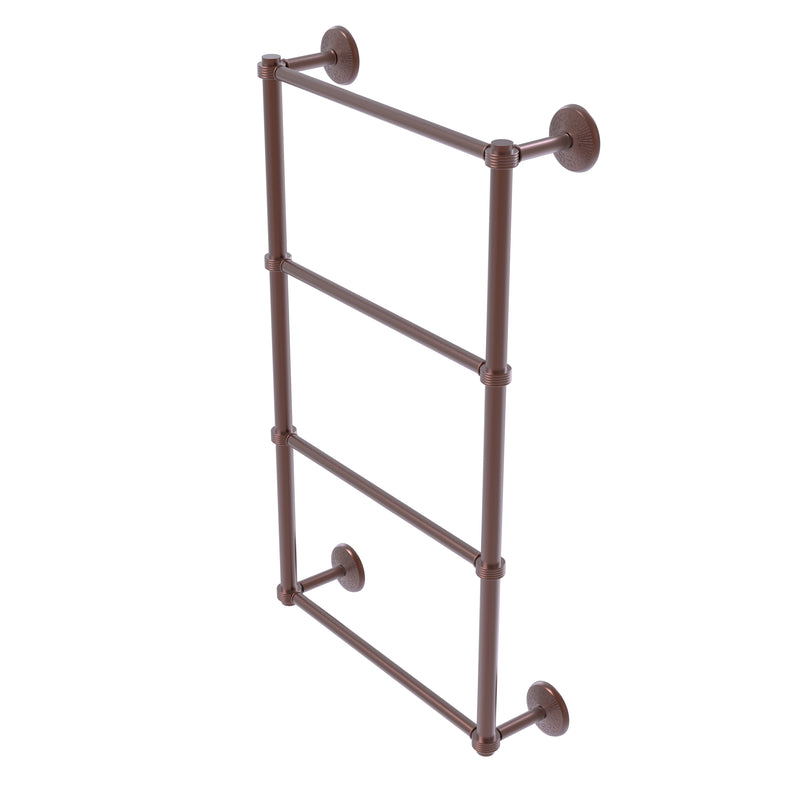Allied Brass Monte Carlo Collection 4 Tier 30 Inch Ladder Towel Bar with Groovy Detail MC-28G-30-CA