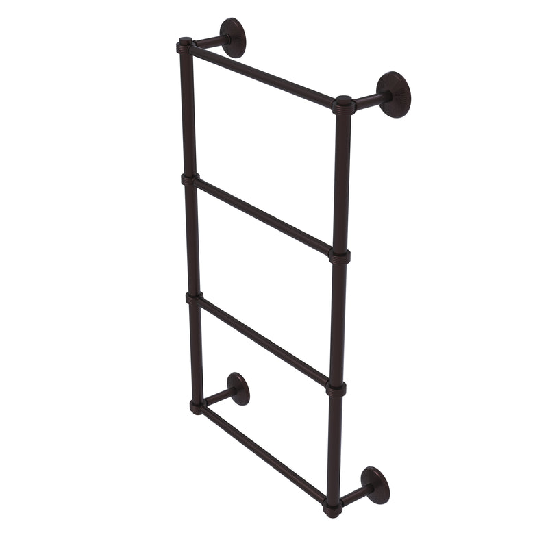 Allied Brass Monte Carlo Collection 4 Tier 36 Inch Ladder Towel Bar with Groovy Detail MC-28G-36-ABZ