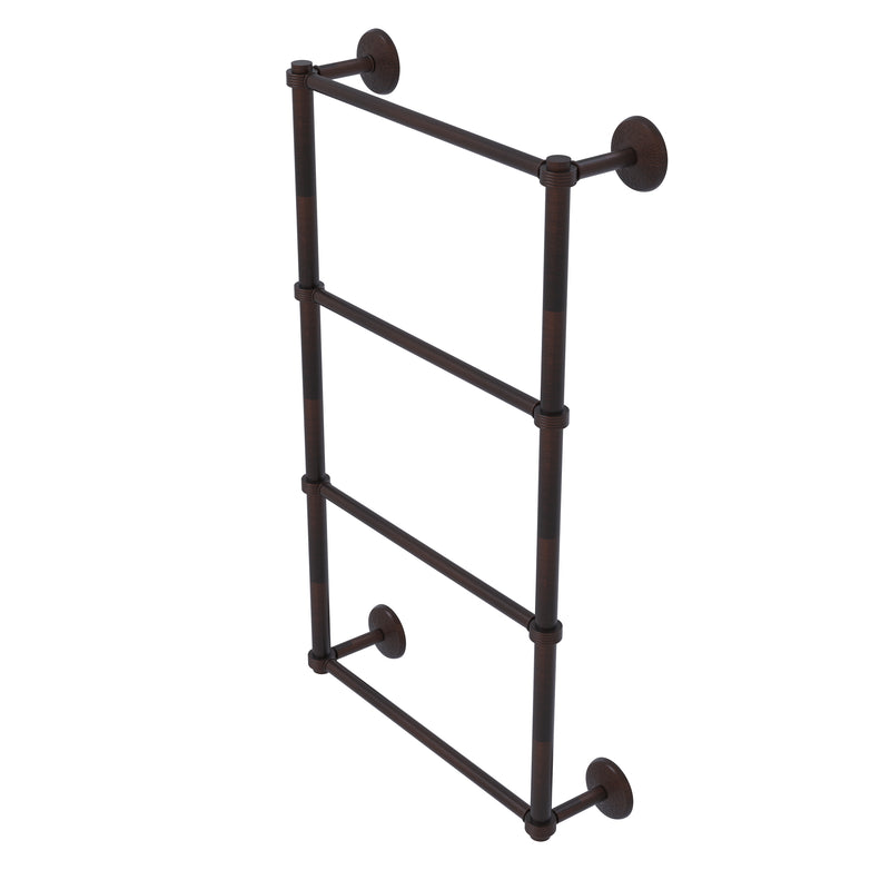 Allied Brass Monte Carlo Collection 4 Tier 36 Inch Ladder Towel Bar with Groovy Detail MC-28G-36-VB