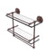 Allied Brass Monte Carlo Collection 16 Inch Gallery Double Glass Shelf with Towel Bar MC-2TB-16-GAL-CA