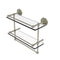 Allied Brass Monte Carlo Collection 16 Inch Gallery Double Glass Shelf with Towel Bar MC-2TB-16-GAL-PNI