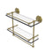 Allied Brass Monte Carlo Collection 16 Inch Gallery Double Glass Shelf with Towel Bar MC-2TB-16-GAL-SBR