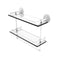 Allied Brass Monte Carlo Collection 16 Inch Gallery Double Glass Shelf with Towel Bar MC-2TB-16-GAL-WHM
