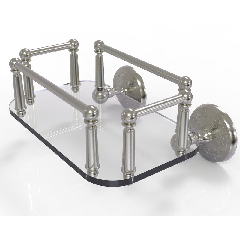 Allied Brass Monte Carlo Collection Wall Mounted Glass Guest Towel Tray MC-GT-5-SN