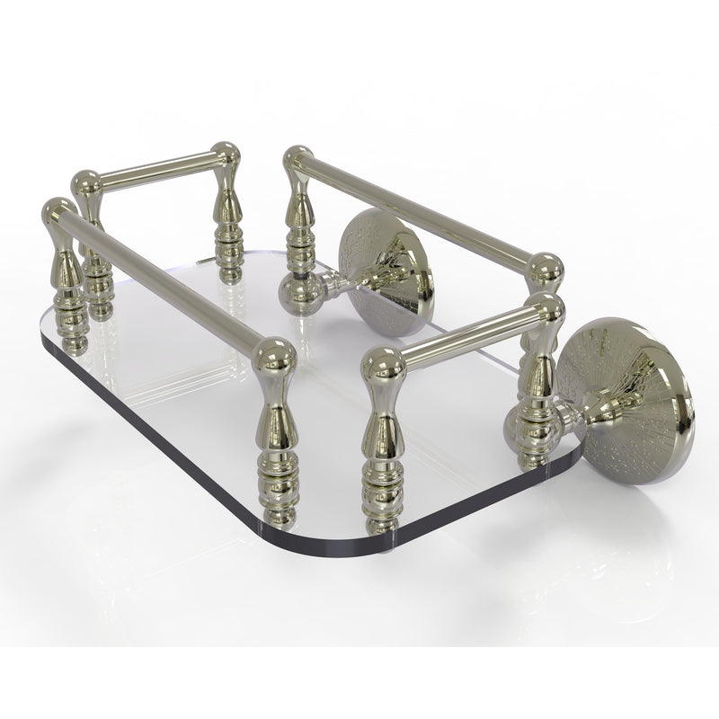 Allied Brass Monte Carlo Collection Wall Mounted Glass Guest Towel Tray MC-GT-6-PNI