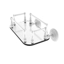 Allied Brass Monte Carlo Collection Wall Mounted Glass Guest Towel Tray MC-GT-6-WHM