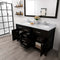 Modern Fittings Caroline 60" Double Bath Vanity with Calacatta Quartz Top and Round Sinks Faucets