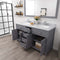 Modern Fittings Caroline 60" Double Bath Vanity with Calacatta Quartz Top and Round Sinks