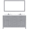 Modern Fittings Caroline 60" Double Bath Vanity with Calacatta Quartz Top and Round Sinks