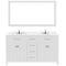 Modern Fittings Caroline 60" Double Bath Vanity with Calacatta Quartz Top and Round Sinks Faucets