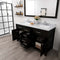 Modern Fittings Caroline 60" Double Bath Vanity with Calacatta Quartz Top and Square Sinks