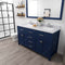 Modern Fittings Caroline 60" Double Bath Vanity with Calacatta Quartz Top and Square Sinks