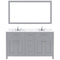 Modern Fittings Caroline 60" Double Bath Vanity with Calacatta Quartz Top and Square Sinks