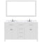 Modern Fittings Caroline 60" Double Bath Vanity with Calacatta Quartz Top and Square Sinks