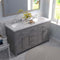 Modern Fittings Caroline 60" Double Bath Vanity with Cultured Marble Quartz Top and Round Sinks