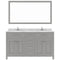 Modern Fittings Caroline 60" Double Bath Vanity with Cultured Marble Quartz Top and Round Sinks