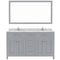 Modern Fittings Caroline 60" Double Bath Vanity with Cultured Marble Quartz Top and Round Sinks