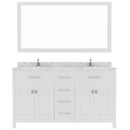 Modern Fittings Caroline 60" Double Bath Vanity with Cultured Marble Quartz Top and Round Sinks