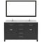 Modern Fittings Caroline 60" Double Bath Vanity with Cultured Marble Quartz Top and Square Sinks