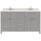 Modern Fittings Caroline 60" Double Bath Vanity with Quartz Top and Round Sinks