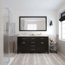 Modern Fittings Caroline 60" Double Bath Vanity with Quartz Top and Round Sinks Faucets