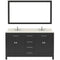 Modern Fittings Caroline 60" Double Bath Vanity with Quartz Top and Round Sinks