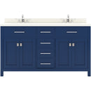 Modern Fittings Caroline 60" Double Bath Vanity with Quartz Top and Round Sinks