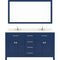 Modern Fittings Caroline 60" Double Bath Vanity with Quartz Top and Round Sinks