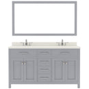 Modern Fittings Caroline 60" Double Bath Vanity with Quartz Top and Round Sinks