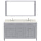 Modern Fittings Caroline 60" Double Bath Vanity with Quartz Top and Round Sinks Faucets