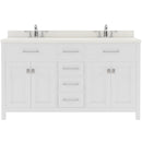 Modern Fittings Caroline 60" Double Bath Vanity with Quartz Top and Round Sinks