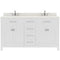 Modern Fittings Caroline 60" Double Bath Vanity with Quartz Top and Round Sinks