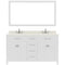 Modern Fittings Caroline 60" Double Bath Vanity with Quartz Top and Round Sinks Faucets