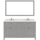 Modern Fittings Caroline 60" Double Bath Vanity with Quartz Top and Square Sinks