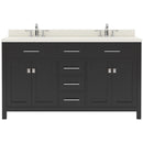 Modern Fittings Caroline 60" Double Bath Vanity with Quartz Top and Square Sinks