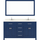 Modern Fittings Caroline 60" Double Bath Vanity with Quartz Top and Square Sinks