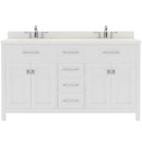 Modern Fittings Caroline 60" Double Bath Vanity with Quartz Top and Square Sinks