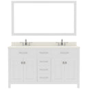 Modern Fittings Caroline 60" Double Bath Vanity with Quartz Top and Square Sinks