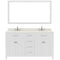 Modern Fittings Caroline 60" Double Bath Vanity with Quartz Top and Square Sinks