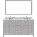 Modern Fittings Caroline 60" Double Bath Vanity with Marble Top and Round Sinks