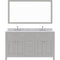 Modern Fittings Caroline 60" Double Bath Vanity with Marble Top and Round Sinks