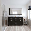 Modern Fittings Caroline 60" Double Bath Vanity with Marble Top and Round Sinks