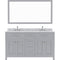 Modern Fittings Caroline 60" Double Bath Vanity with Marble Top and Round Sinks