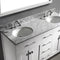 Modern Fittings Caroline 60" Double Bath Vanity with Marble Top and Round Sinks