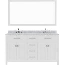 Modern Fittings Caroline 60" Double Bath Vanity with Marble Top and Square Sinks