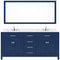 Modern Fittings Caroline 72" Double Bath Vanity with Calacatta Quartz Top and Round Sinks