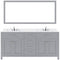 Modern Fittings Caroline 72" Double Bath Vanity with Calacatta Quartz Top and Round Sinks Faucets