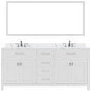 Modern Fittings Caroline 72" Double Bath Vanity with Calacatta Quartz Top and Round Sinks