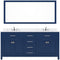 Modern Fittings Caroline 72" Double Bath Vanity with Calacatta Quartz Top and Square Sinks